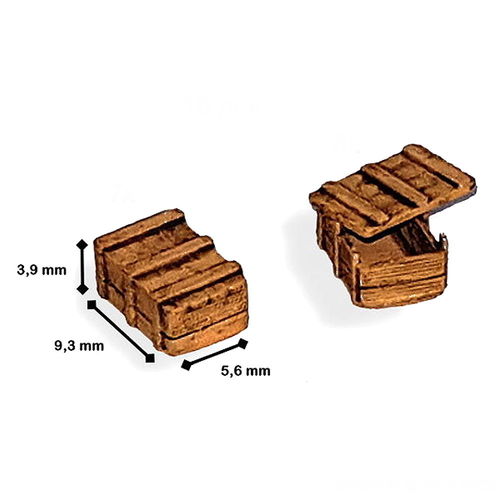 Ammo / weapons wooden boxes set #01