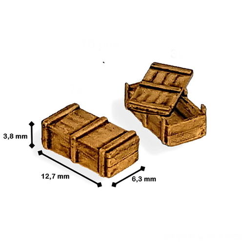 Ammo / weapons wooden boxes set #02