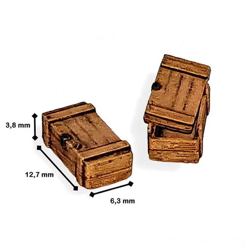 Cajas de madera para munición / armas set #03