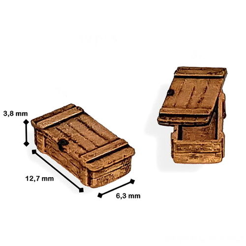 Cajas de madera para munición / armas set #04