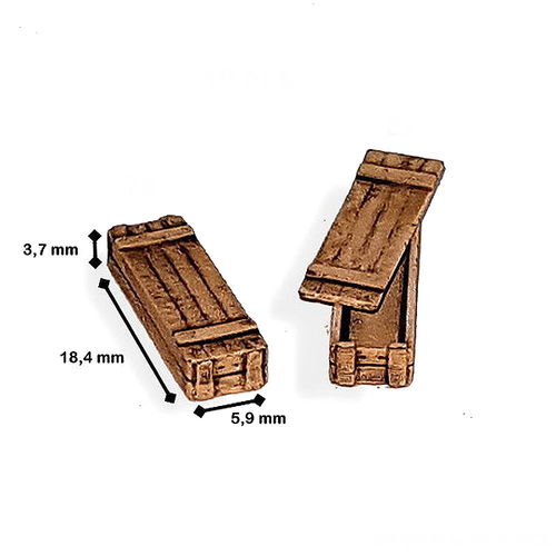 Ammo / weapons wooden boxes set #06