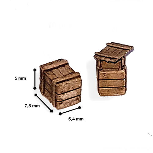 Cajas de madera para munición / armas set #07