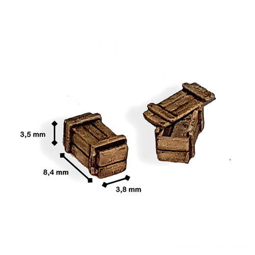 Cajas de madera para munición / armas set #11