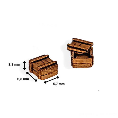 Cajas de madera para munición / armas set #12
