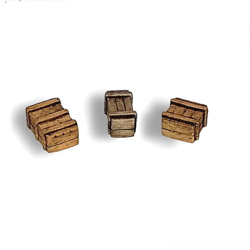 Ammo / weapons closed wooden boxes set #A1 (small)
