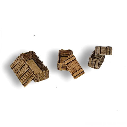 Cajas abiertas de madera para munición / armas set #B2 (grandes)