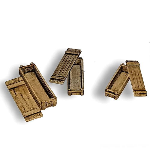 Cajas abiertas de madera para munición / armas set #E2 (largas)