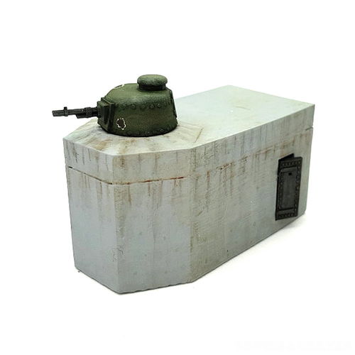 Bunker with tank turret