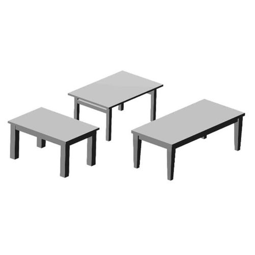 Mesas rectangulares variadas