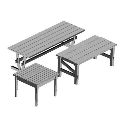 Assorted outdoor tables