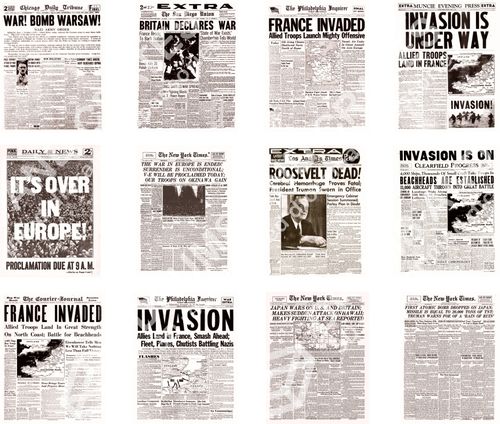 WWII American newspapers