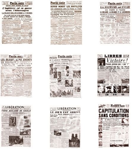 WWII French newspapers