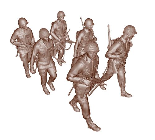 US paratroopers marching