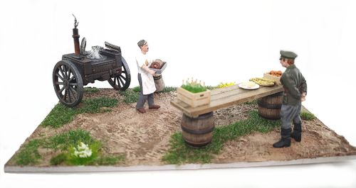 German field kitchen scenery